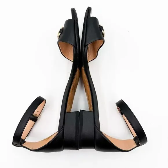 Gucci Horsebit Black Leather Sandals Low Heel Size 37.5, 7.5 - Picture 12 of 15